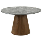 Franklin 5-piece Round Dining Table Set Grey and Dark Oak