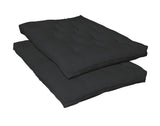 7" Deluxe Futon Pad Black