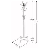 Collier 12-hook Coat Rack Black