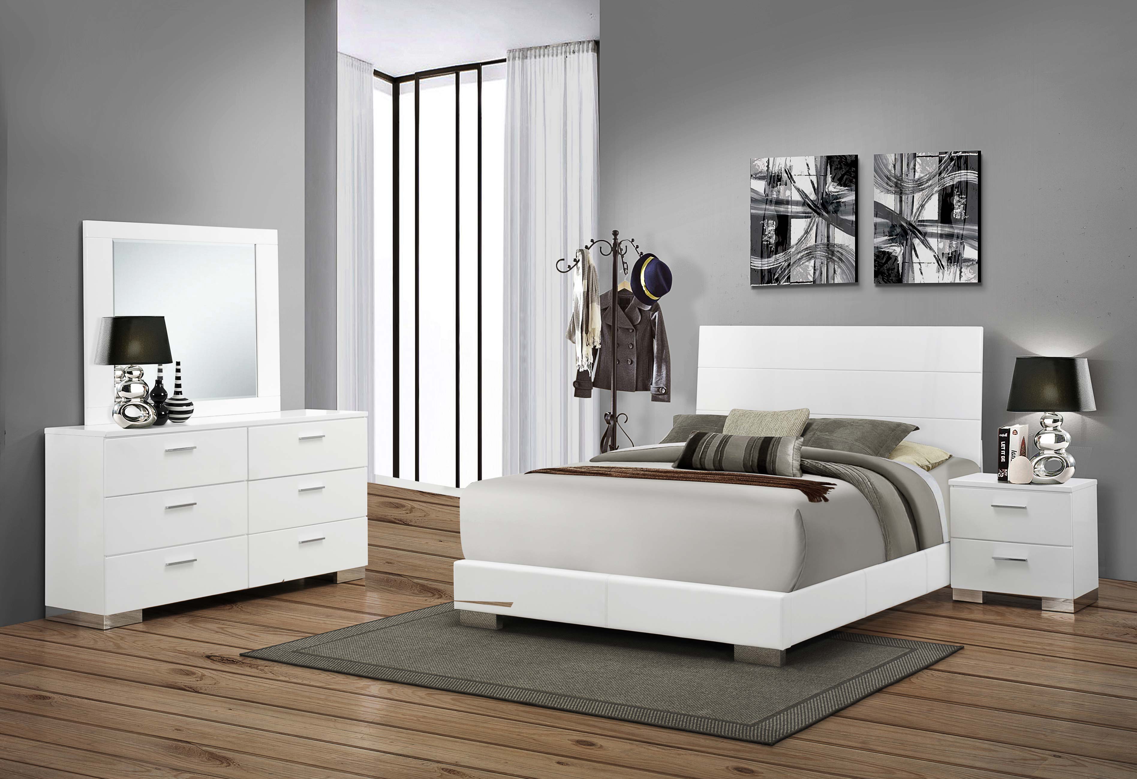 Felicity   Bedroom Set Glossy White