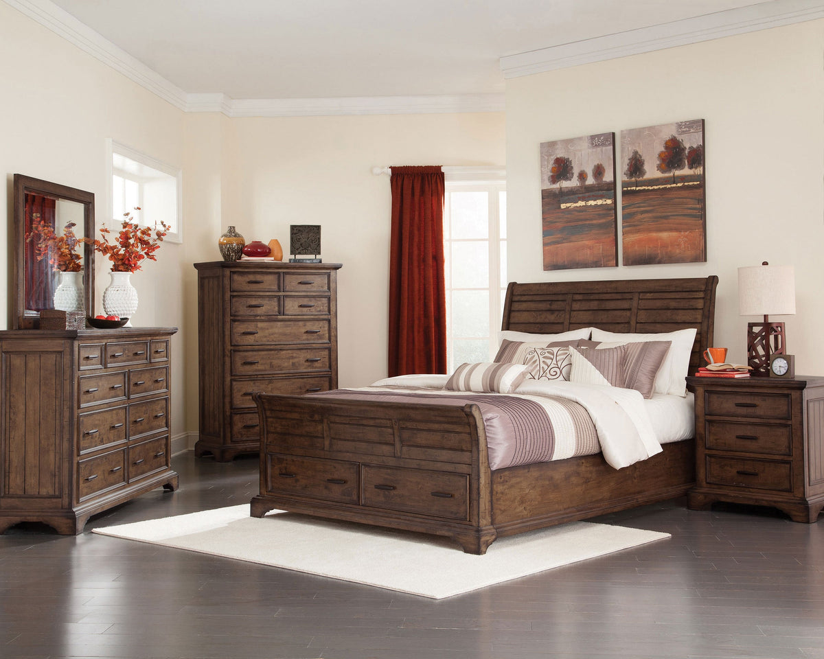 Elk Grove 4-piece Queen Bedroom Set Vintage Bourbon