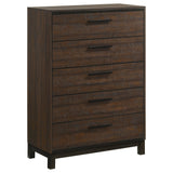 Edmonton 5-drawer Chest Rustic Tobacco