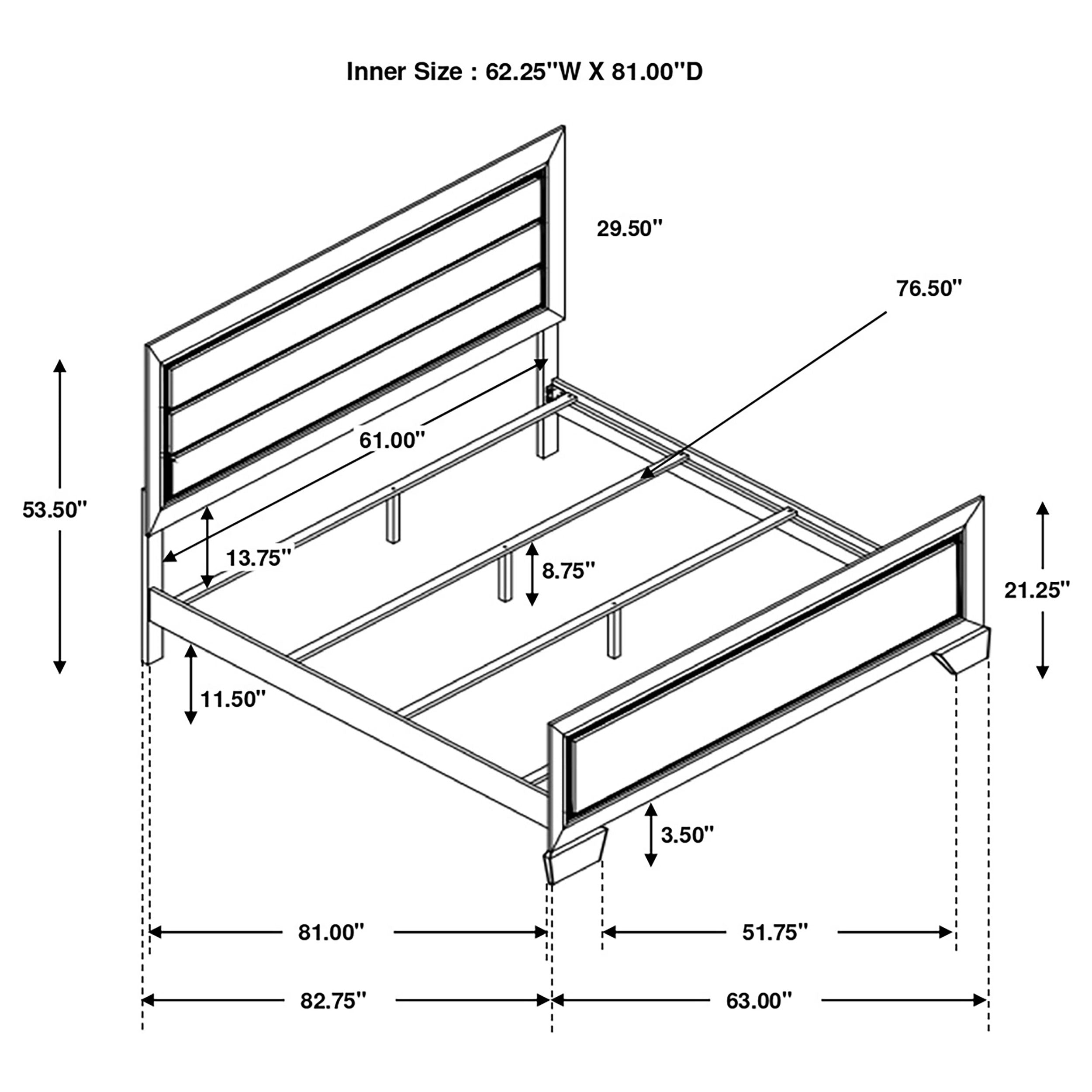 Kauffman Wood California King Panel Bed Dark Cocoa