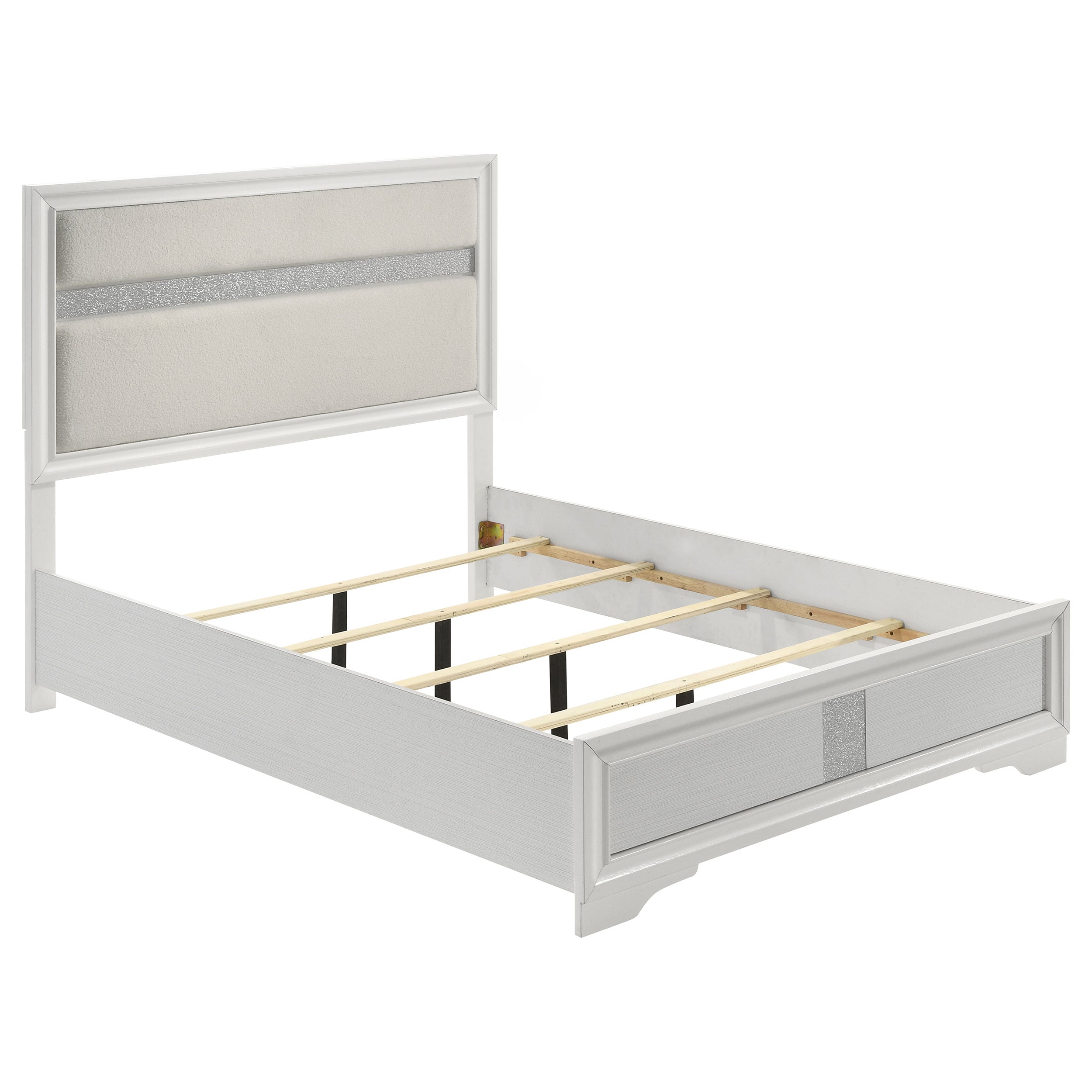 Miranda 55-inch Upholstered  Panel Bed White