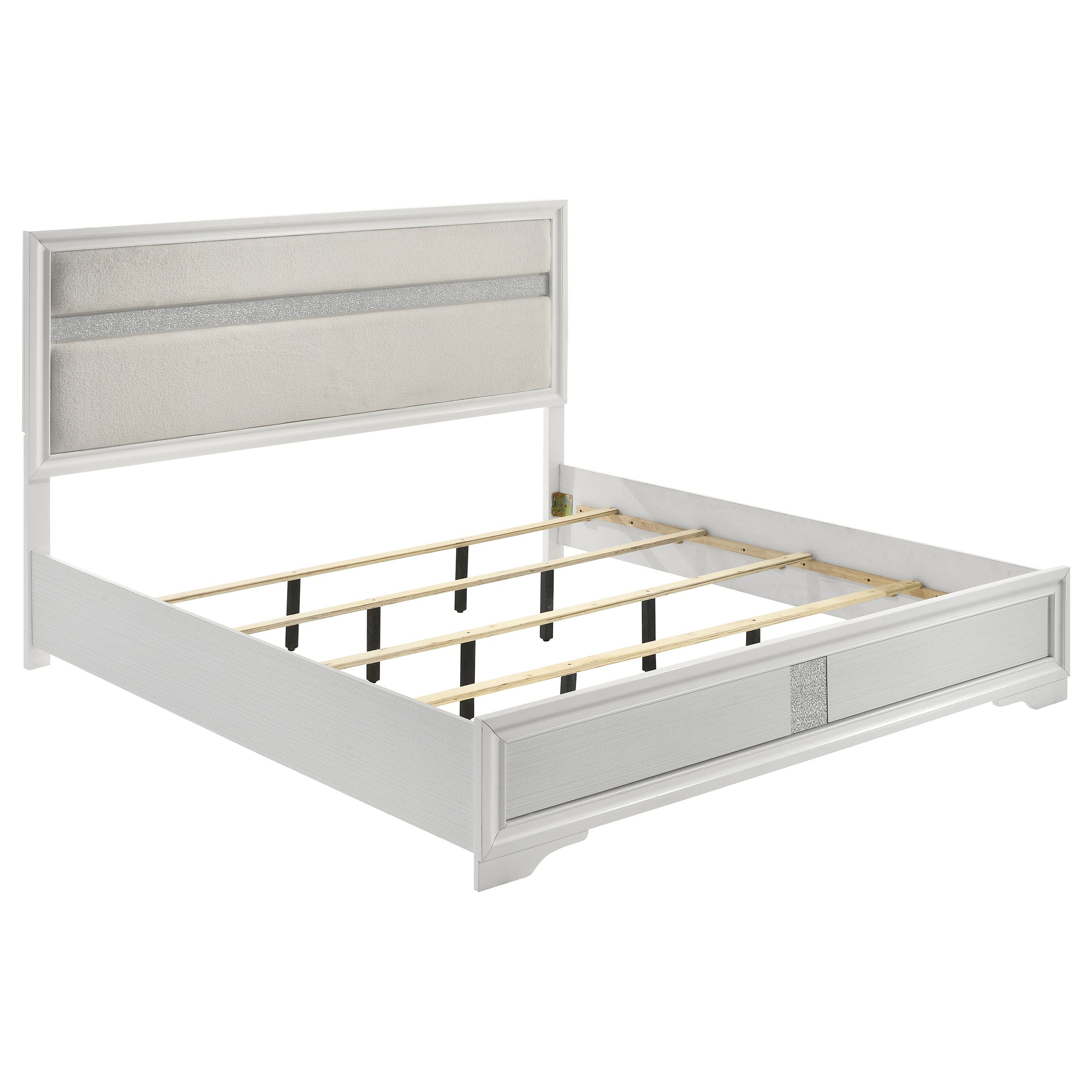 Miranda 55-inch Upholstered  Panel Bed White