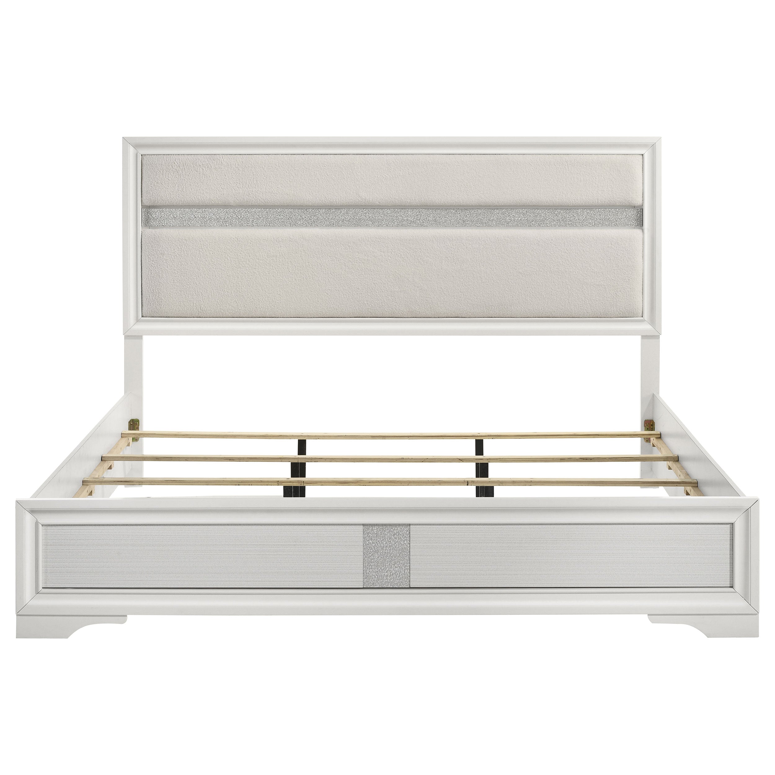 Miranda 55-inch Upholstered  Panel Bed White