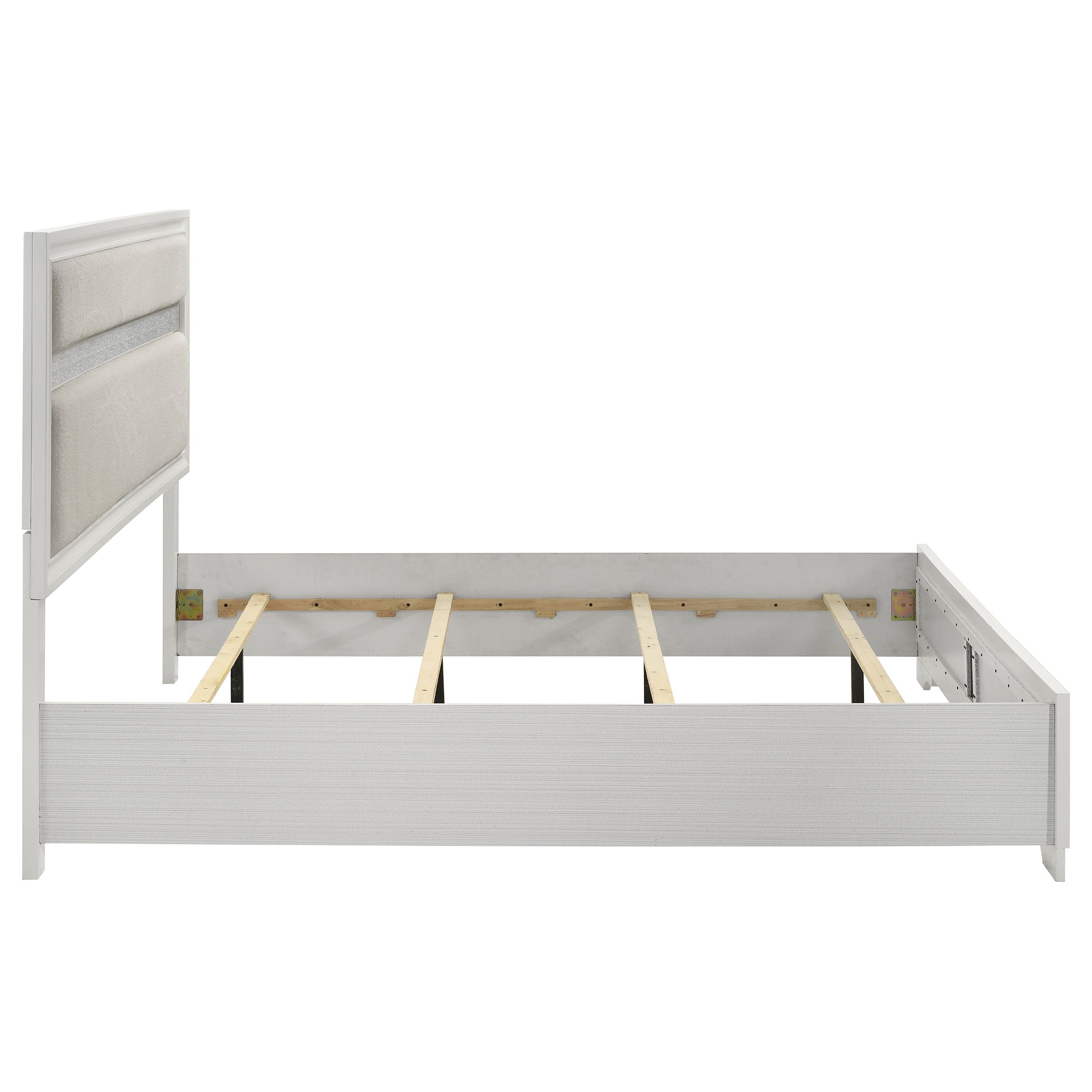 Miranda 55-inch Upholstered  Panel Bed White