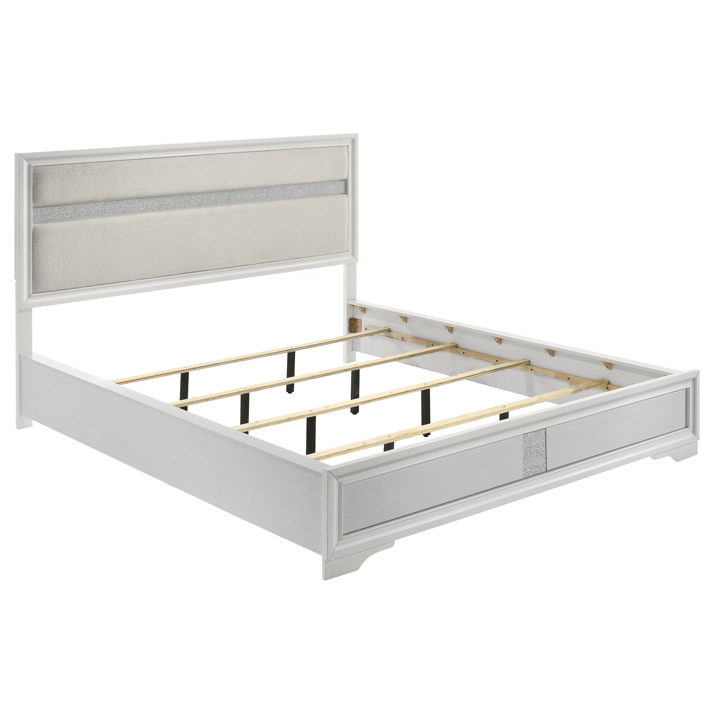 Miranda 55-inch Upholstered  Panel Bed White