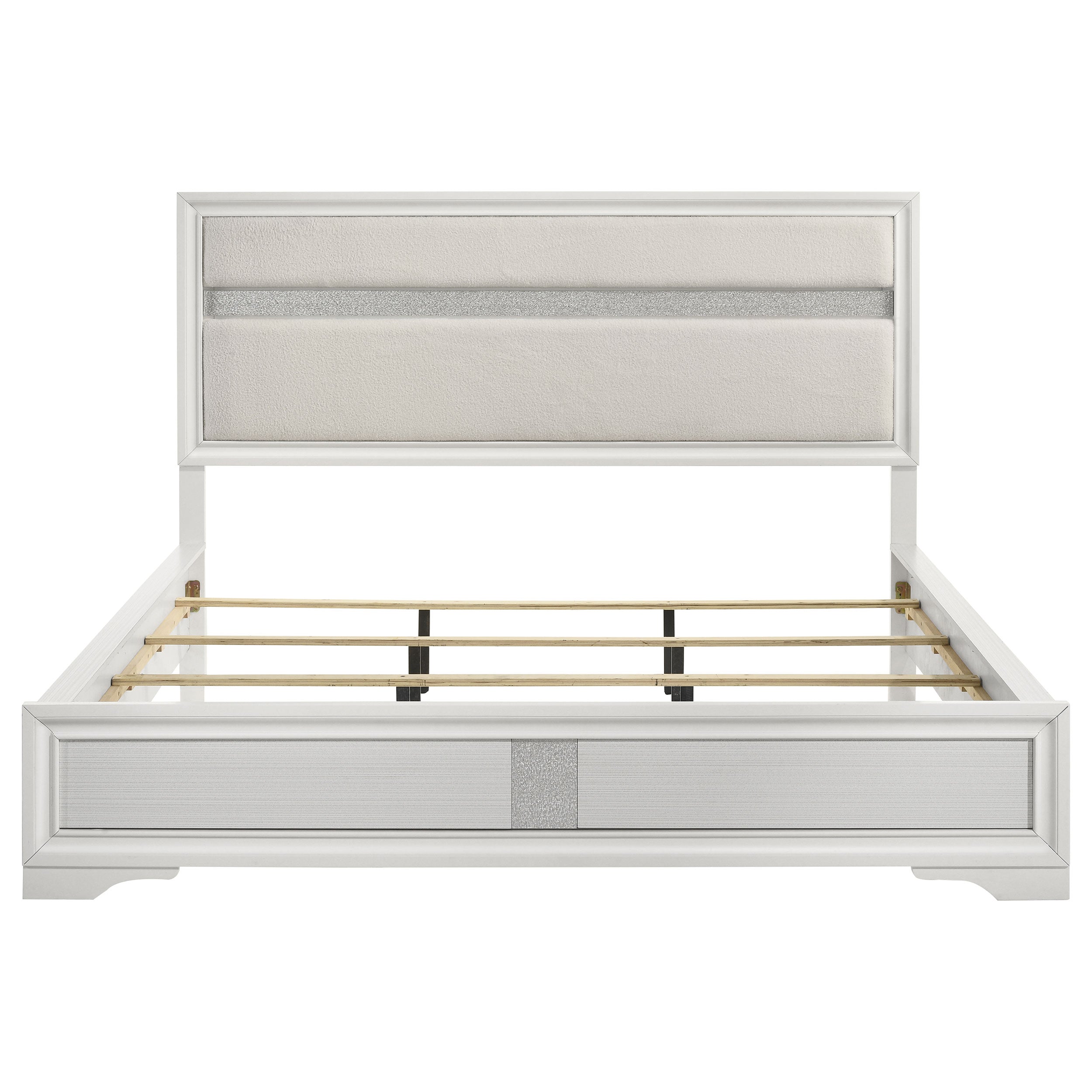 Miranda 55-inch Upholstered  Panel Bed White