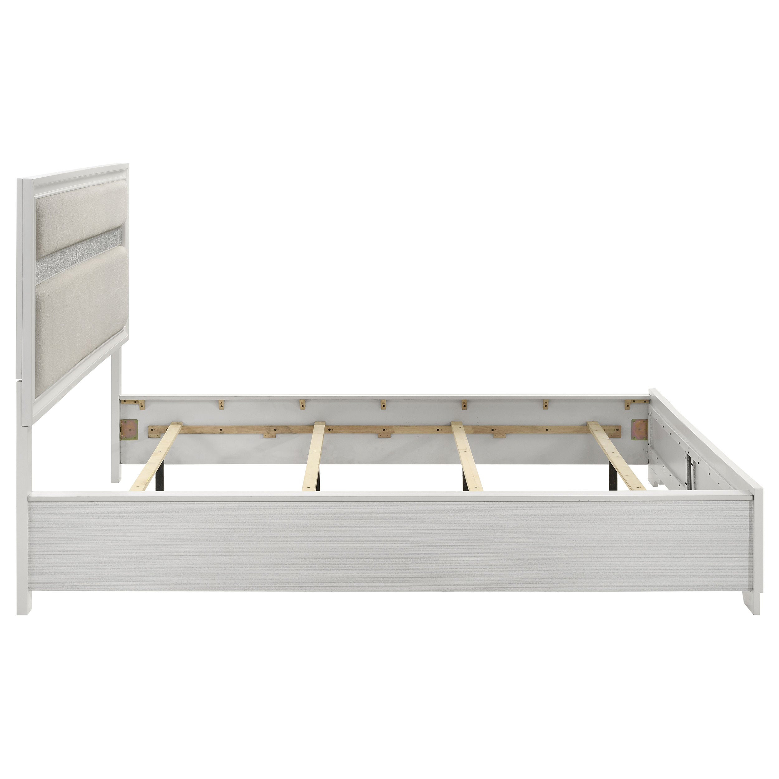 Miranda 55-inch Upholstered  Panel Bed White