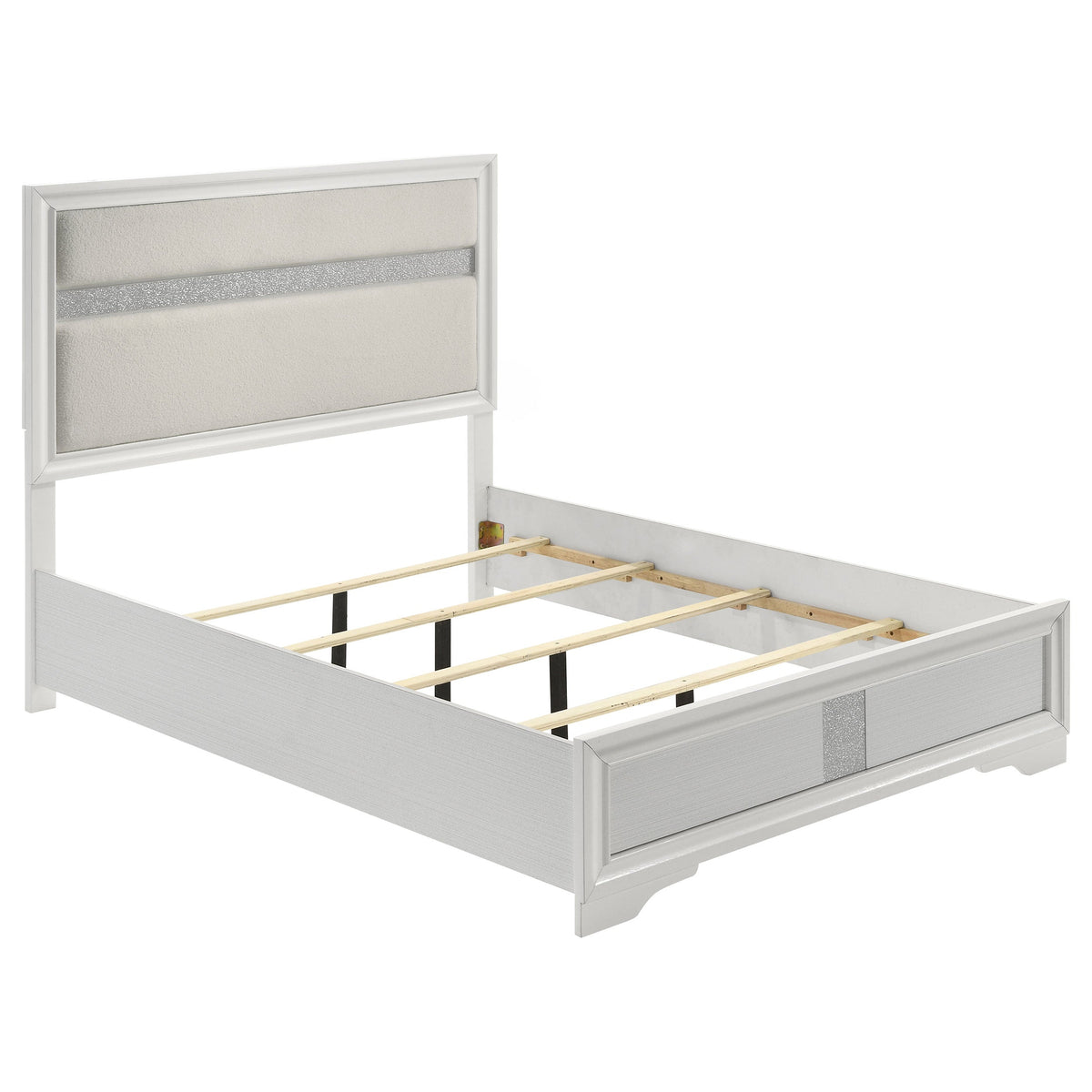 Miranda 55-inch Upholstered  Panel Bed White