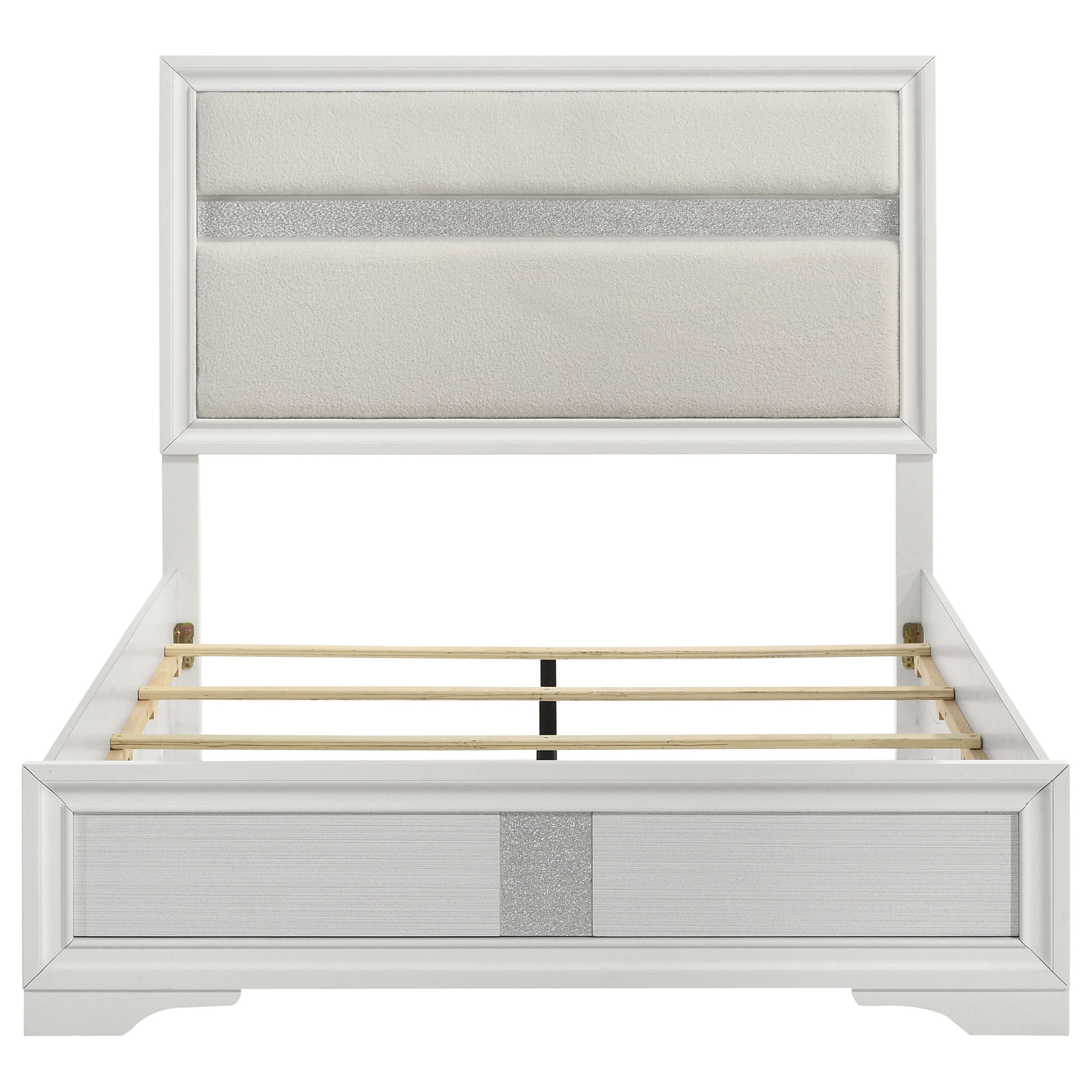 Miranda 55-inch Upholstered  Panel Bed White