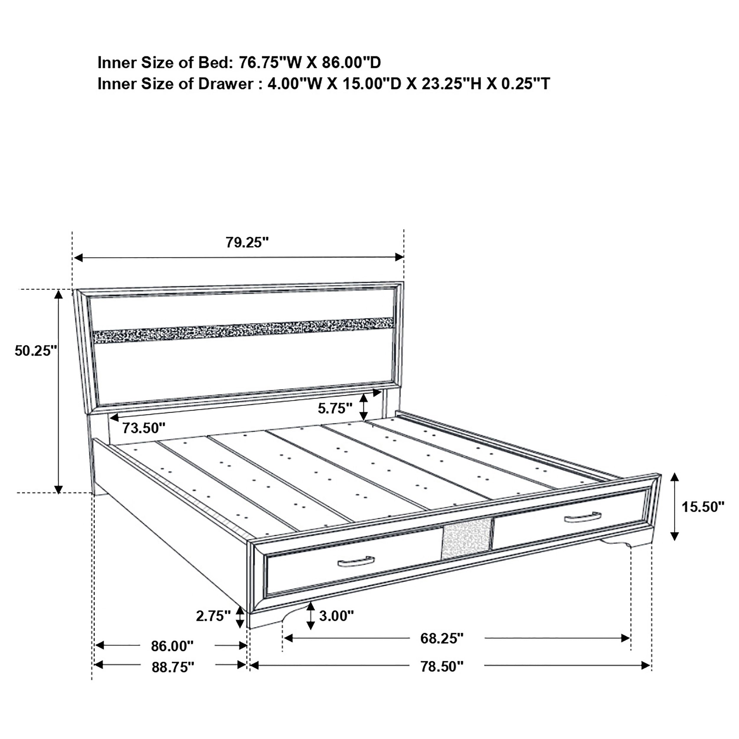 Miranda Platform Storage Bedroom Set