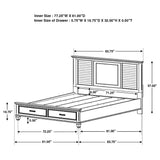 Franco Wood Eastern King Storage Panel Bed Weathered Sage