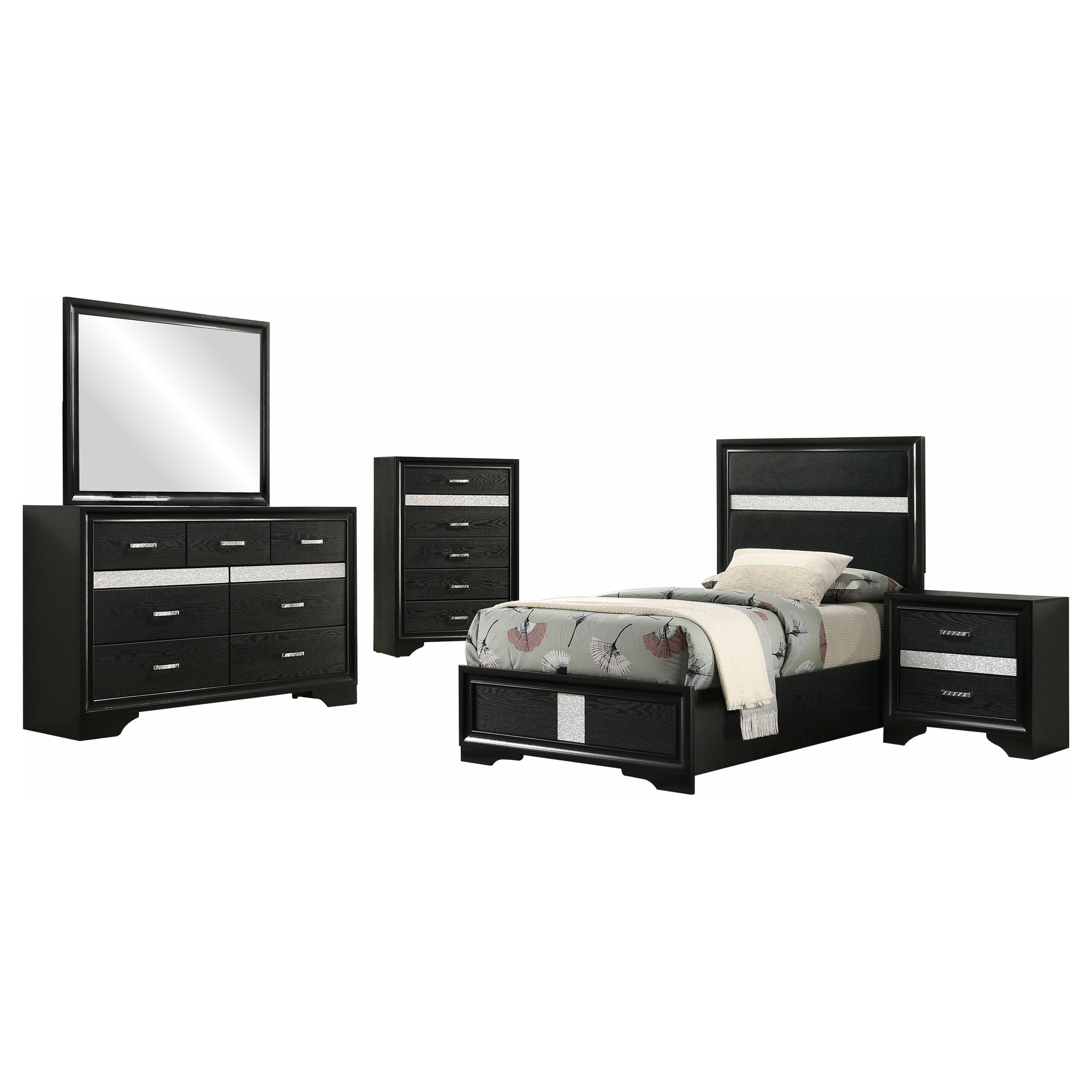 Miranda  California King Bedroom Set Black