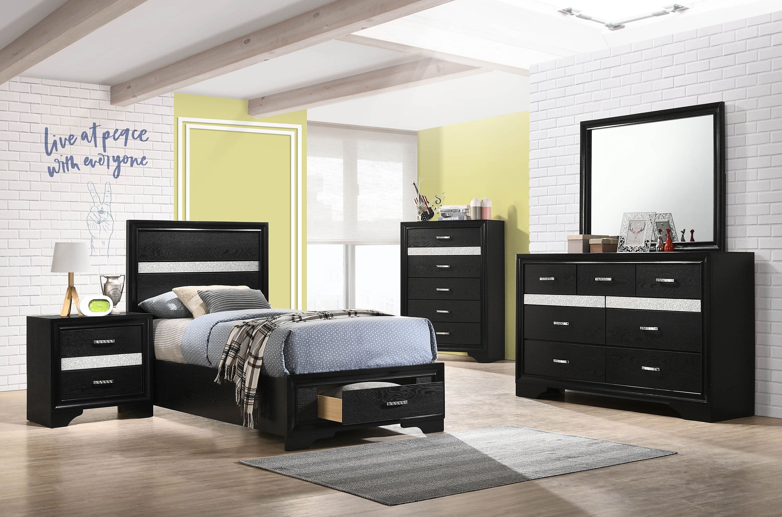 Miranda Platform Storage Bedroom Set