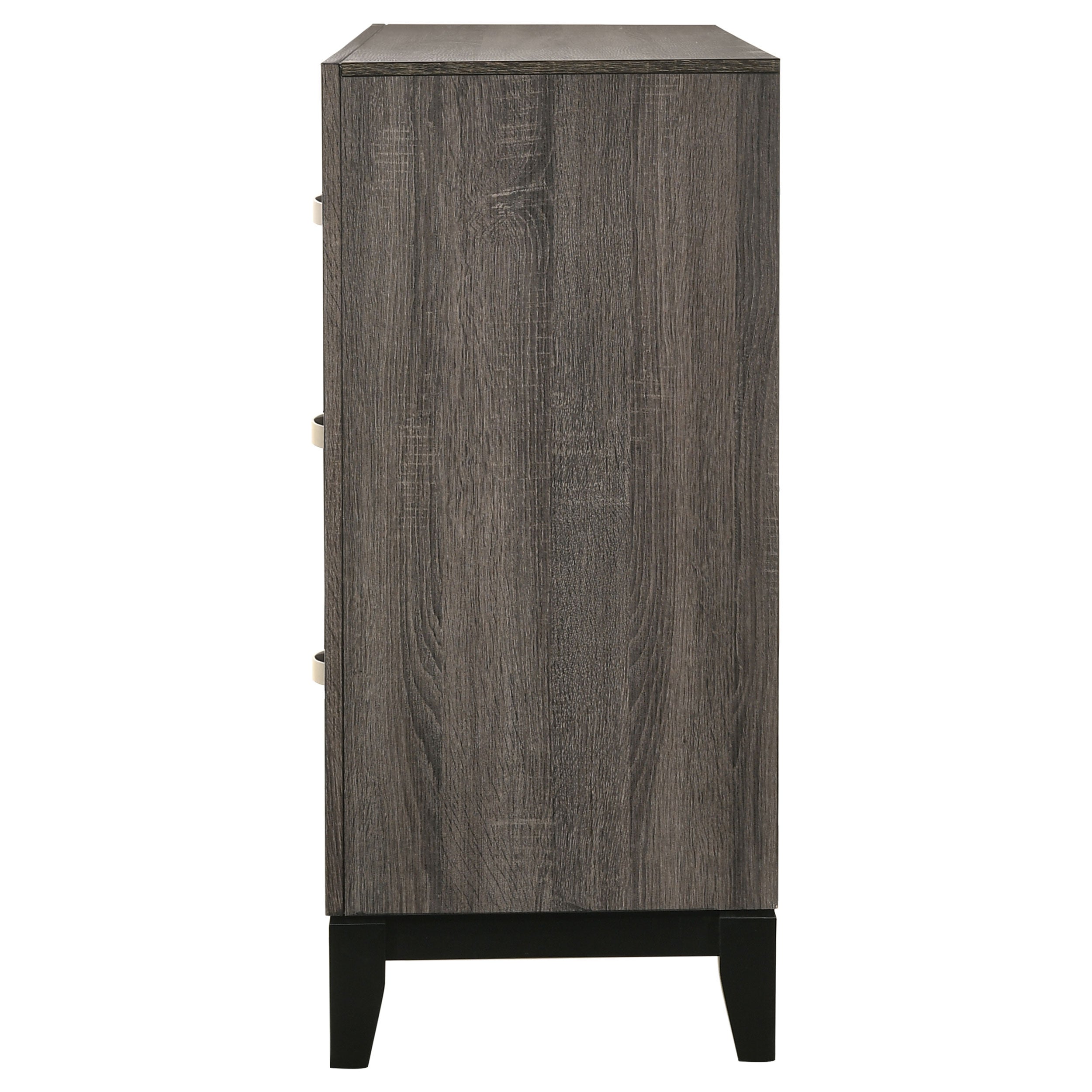 Watson 6-drawer Dresser Grey Oak and Black