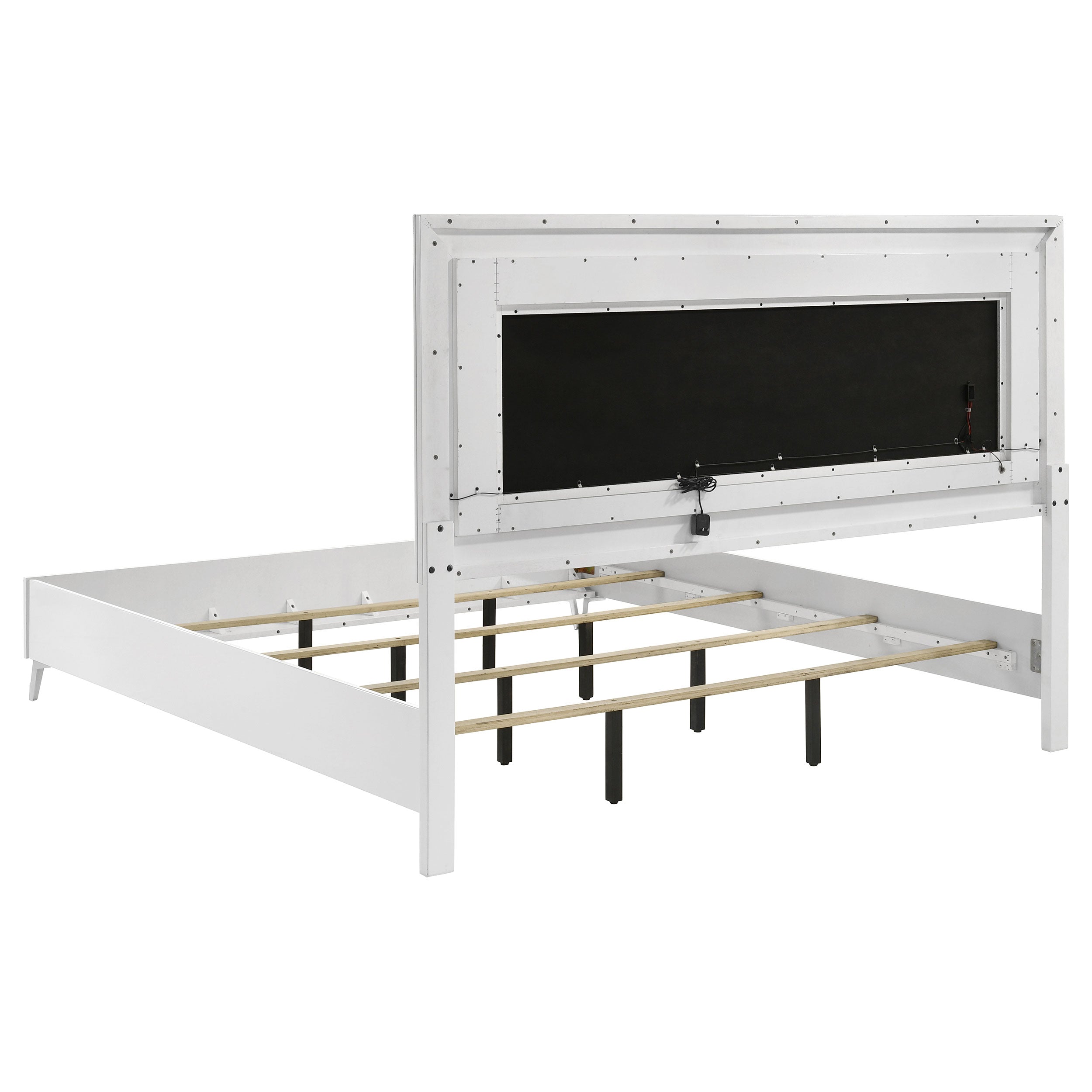 Cassia LED Bedroom Set White High Gloss