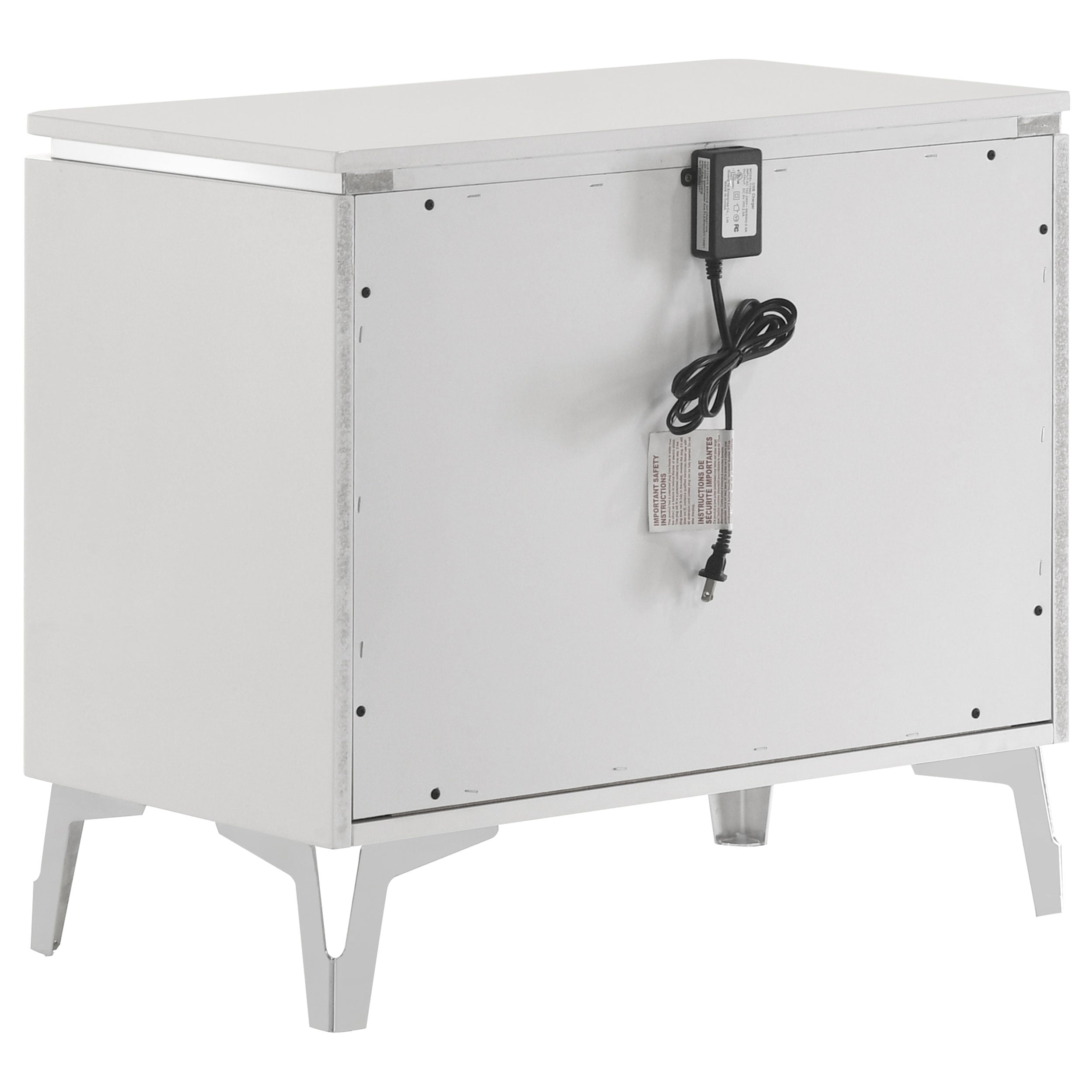 Cassia LED Bedroom Set White High Gloss