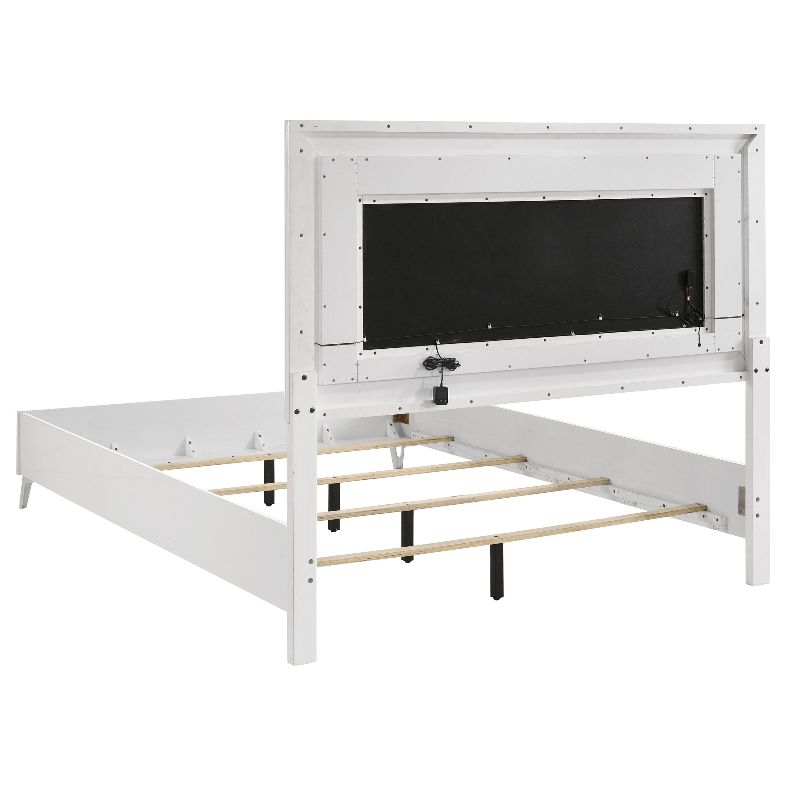 Cassia LED Bedroom Set White High Gloss
