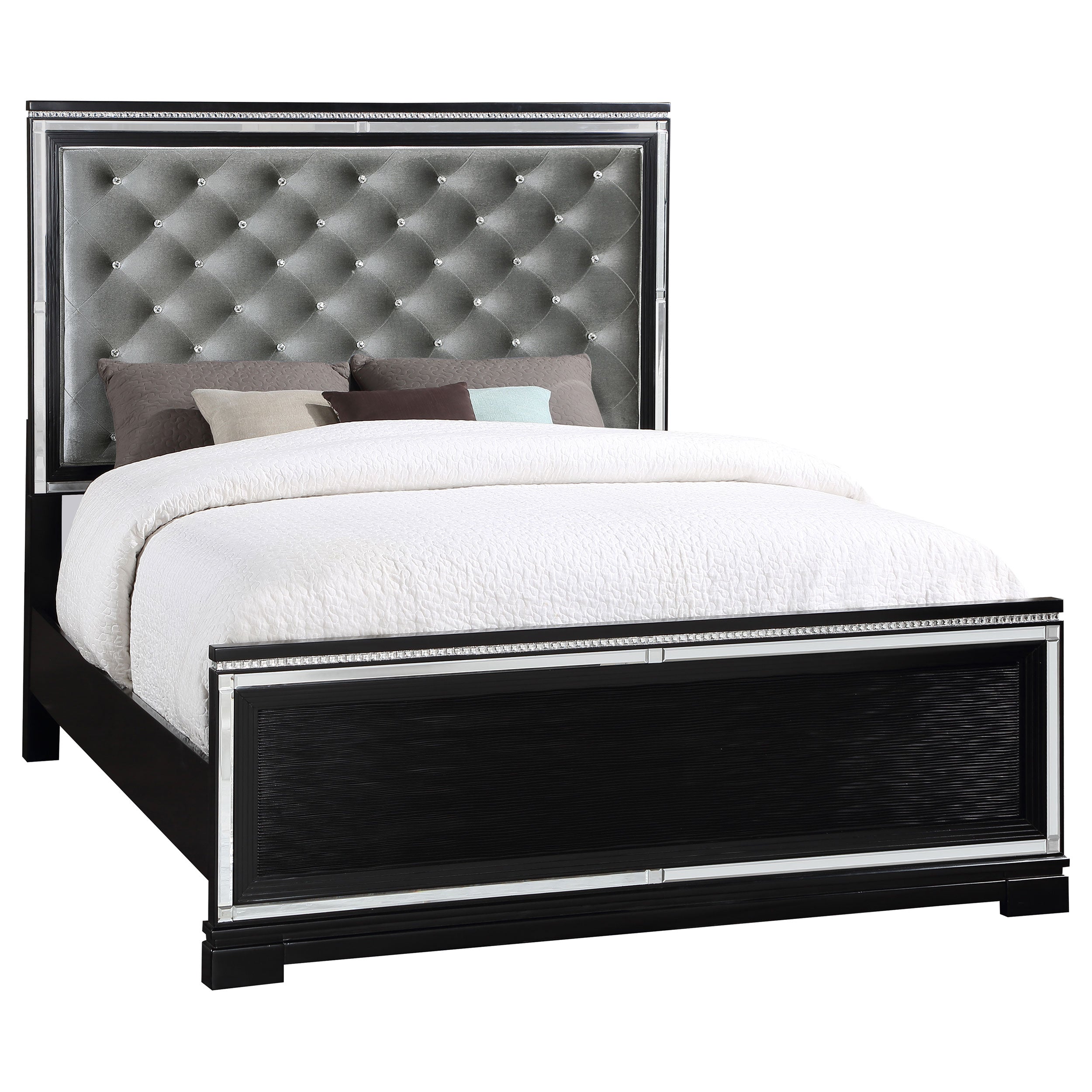 Cappola Wood Eastern King Panel Bed Black