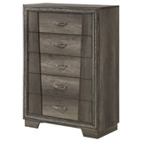 Janine 5-drawer Chest Grey