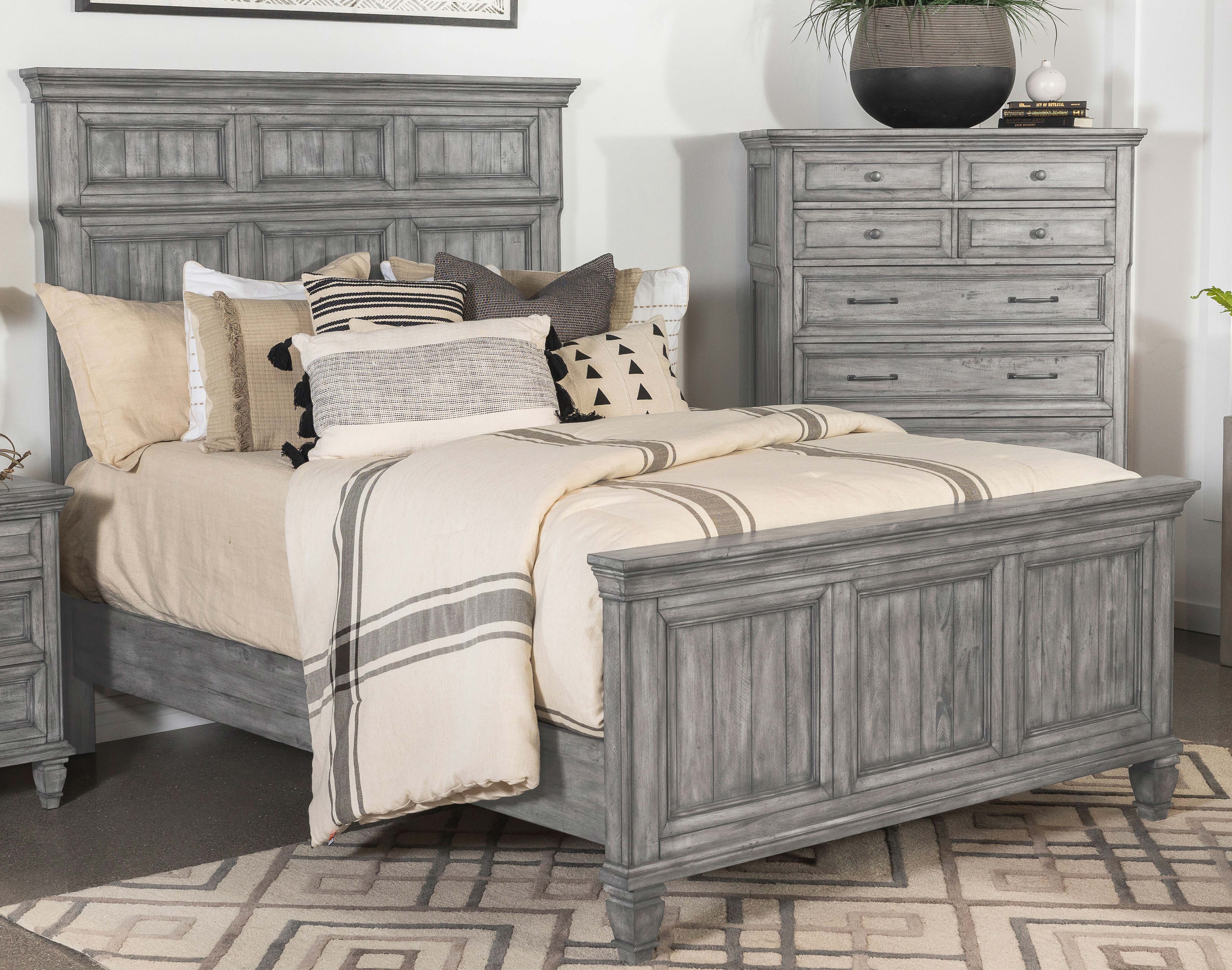 Avenue  Panel Bed Grey