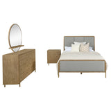 Arini  Upholstered  Bedroom Set Sand Wash and Grey