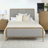 Arini Upholstered  Panel Bed Sand Wash and Grey