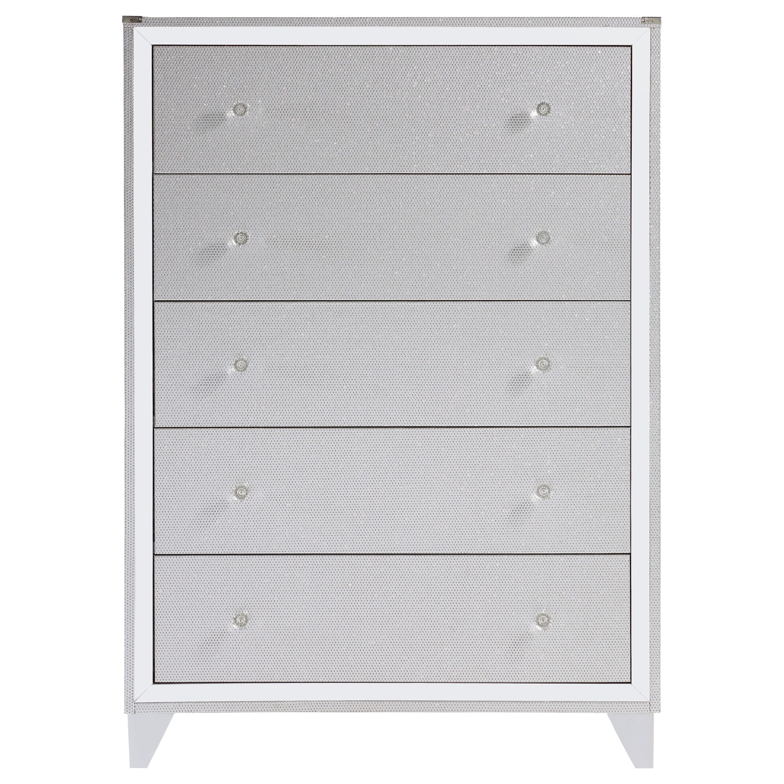 Larue 5-drawer Chest Silver