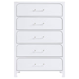 Anastasia 5-drawer Bedroom Chest Pearl White