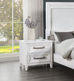 Marielle 2-drawer Nightstand Bedside Table Distressed White