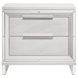 Marmore 2-drawer Nightstand Bedside Table White