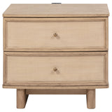 Kailani 2-drawer Nightstand Bedside Table Beige Oak