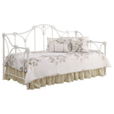 Halladay Twin Metal Daybed with Floral Frame White