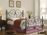 London  Metal Scroll Bed Dark Bronze