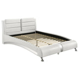Jeremaine Upholstered Sleigh Bed White
