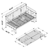 Livingston Metal  Daybed with Trundle Dark Bronze