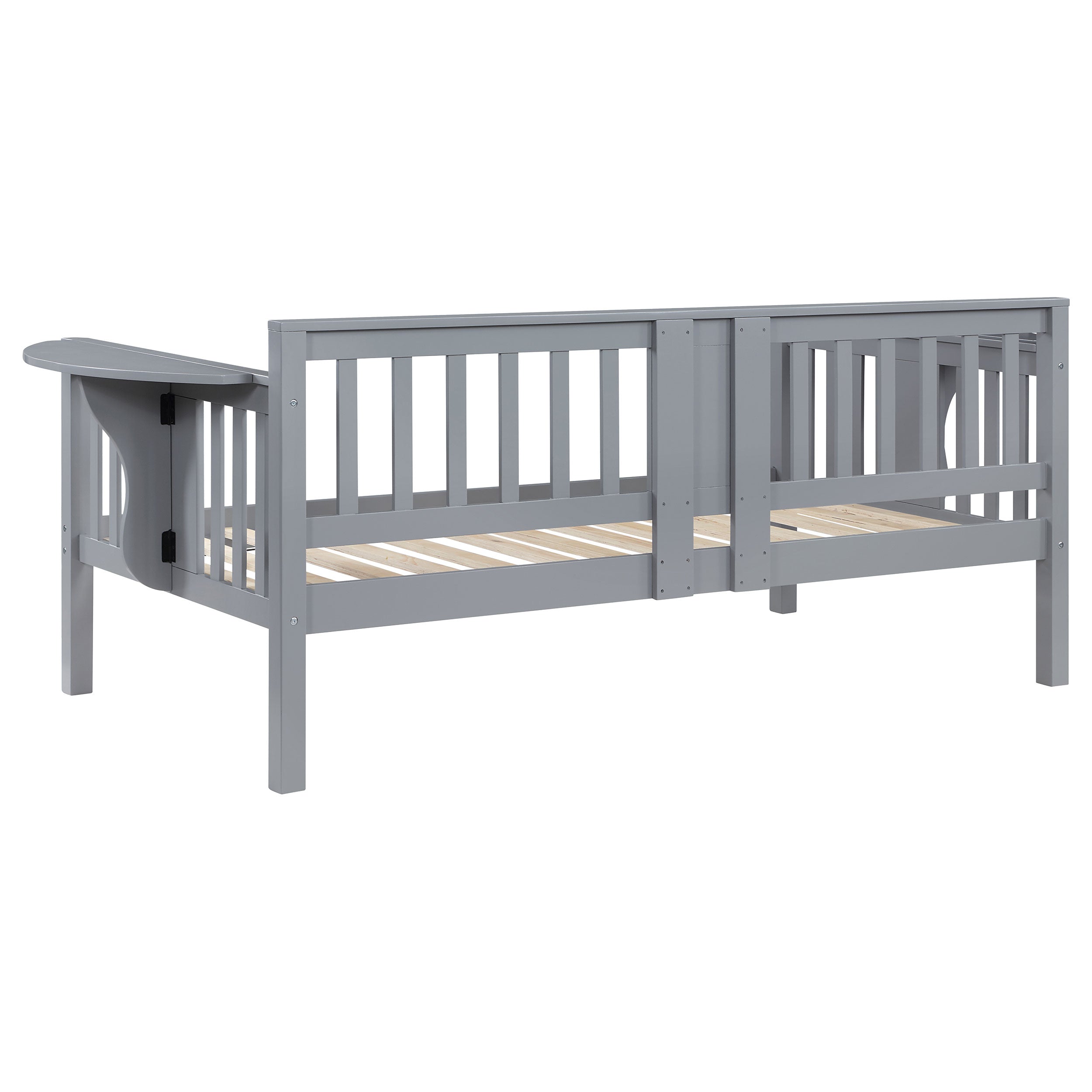 Bethany Wood Twin Daybed with Drop-down Tables White