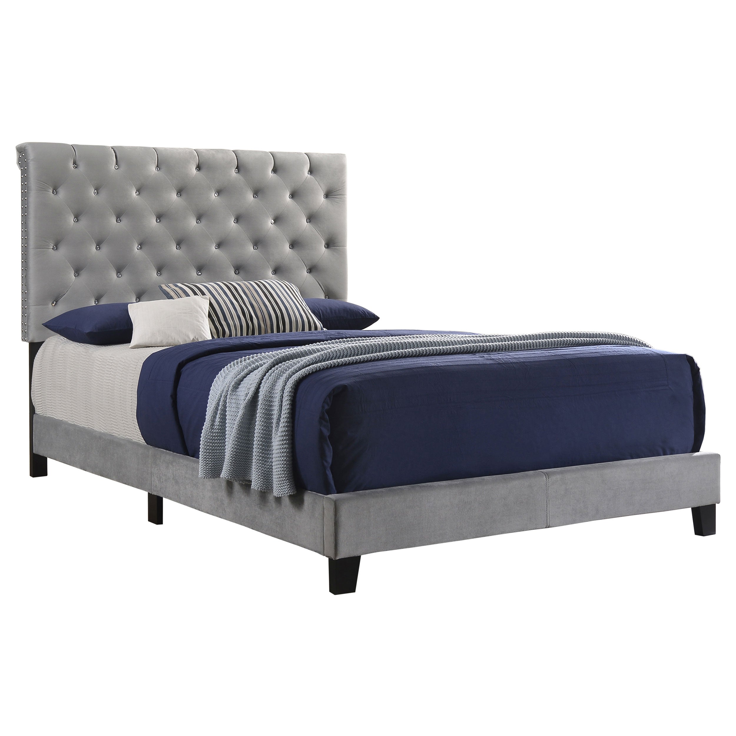 Warner  Upholstered Bed Grey