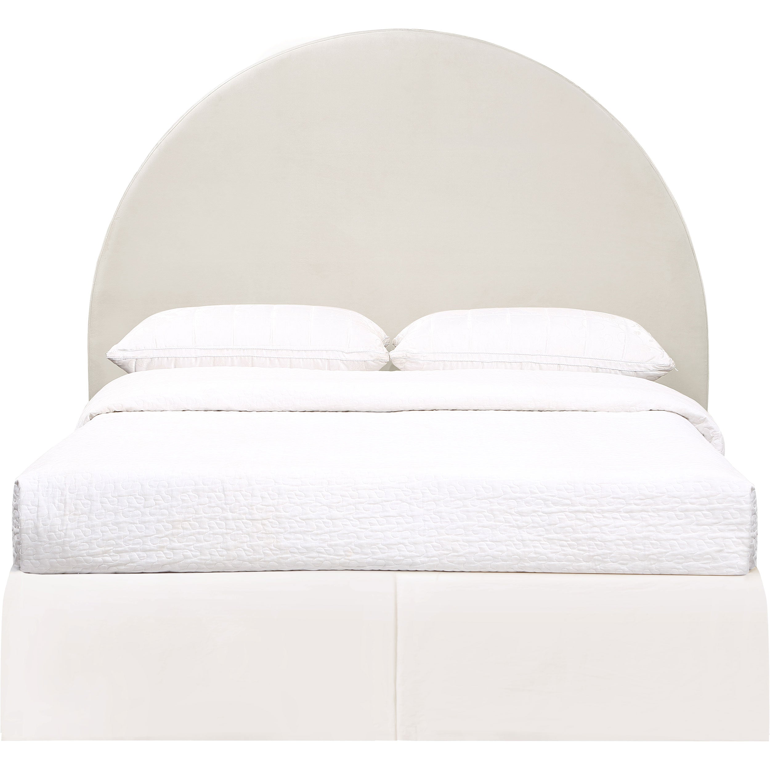 June Upholstered Arched  / Full Headboard Ivory