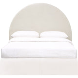 June Upholstered Arched  / Full Headboard Ivory