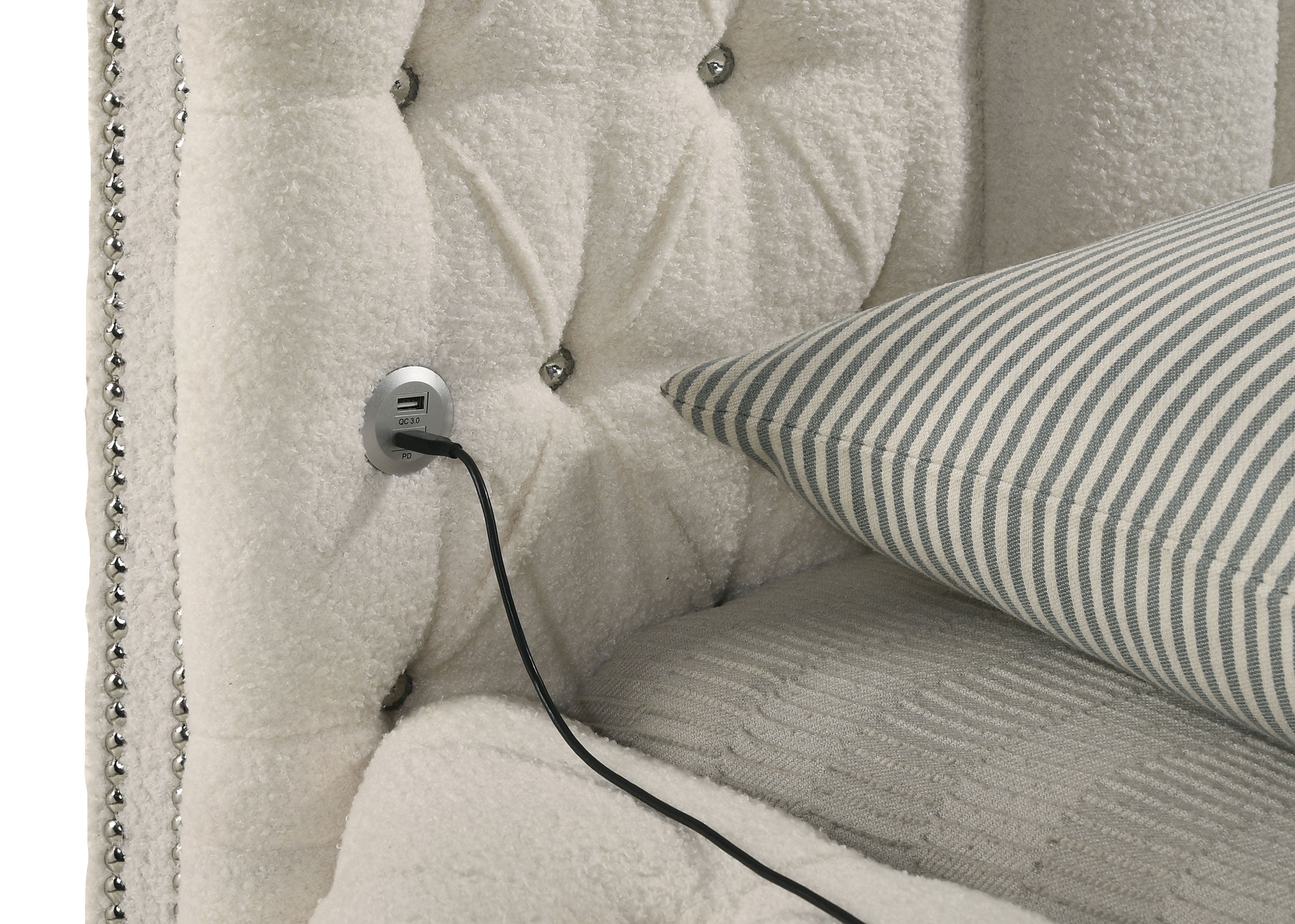 Sonya Upholstered  Bedroom Set Ivory