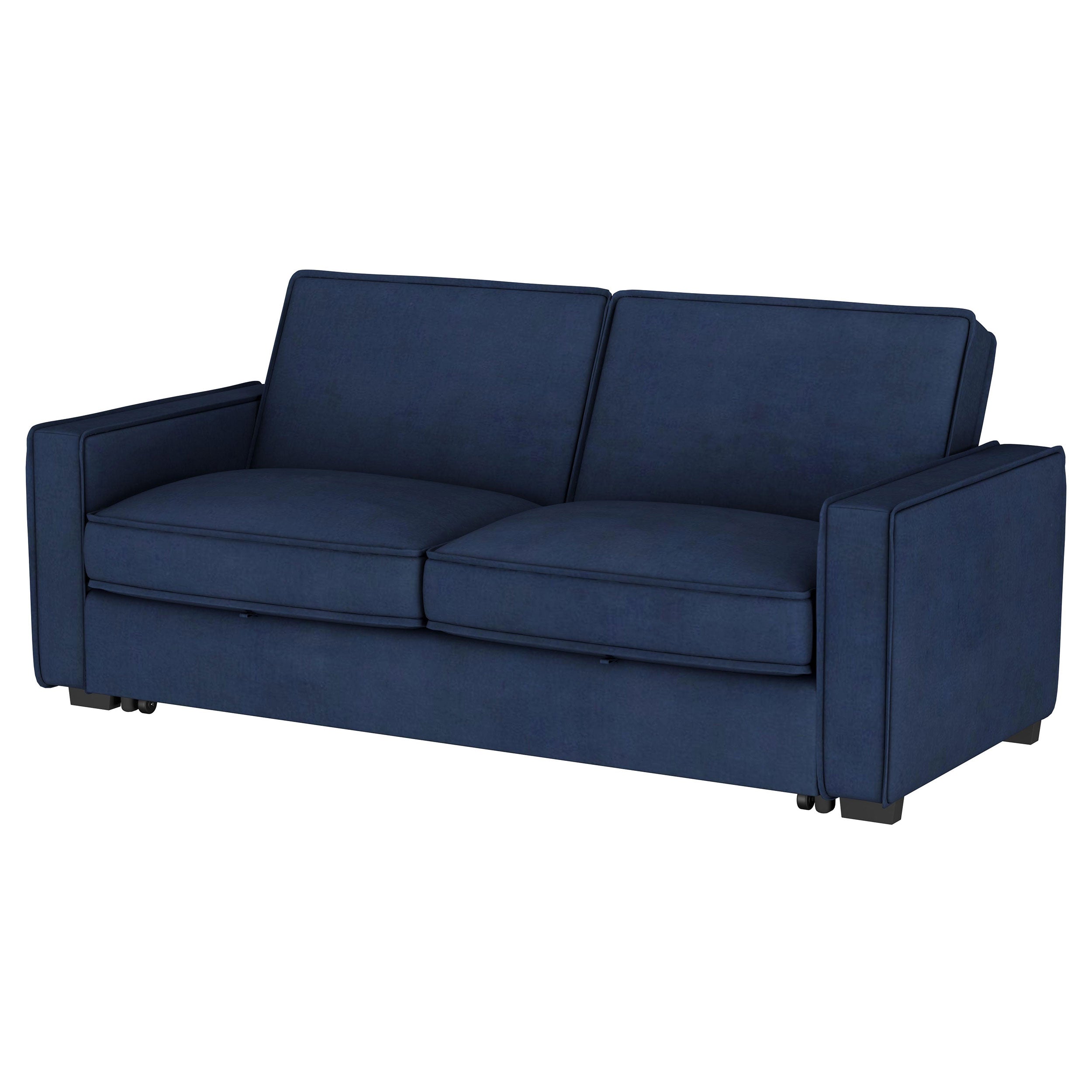 Gretchen Upholstered Convertible Sleeper Sofa Bed Navy Blue