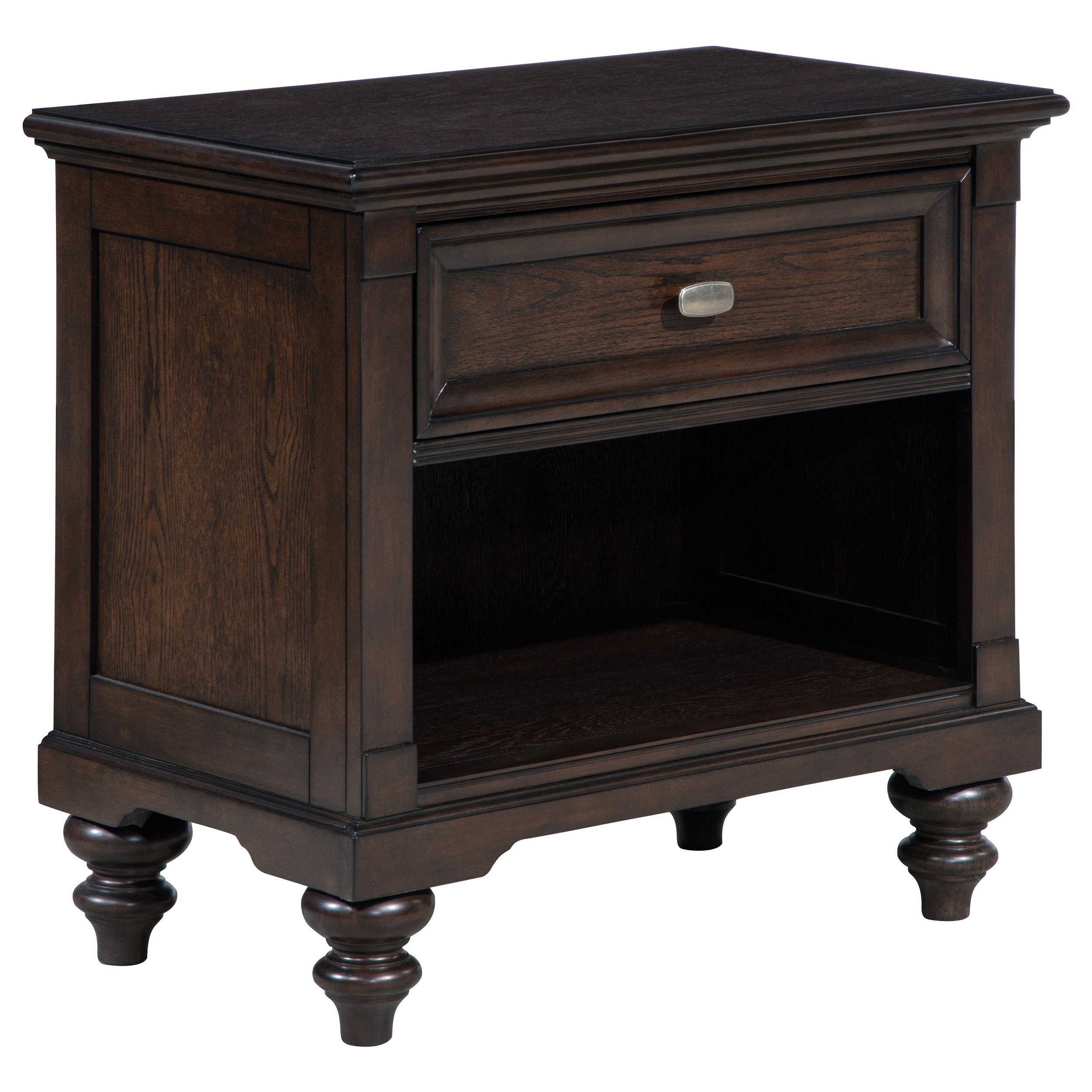 Devon  Bedroom Set Wine Red and Dark Oak