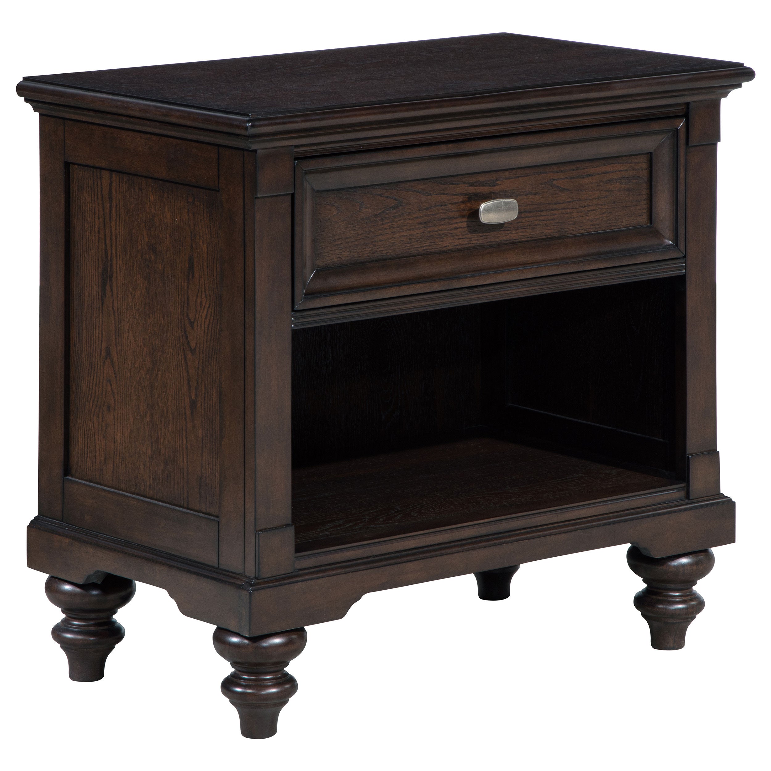 Devon  Bedroom Set Wine Red and Dark Oak