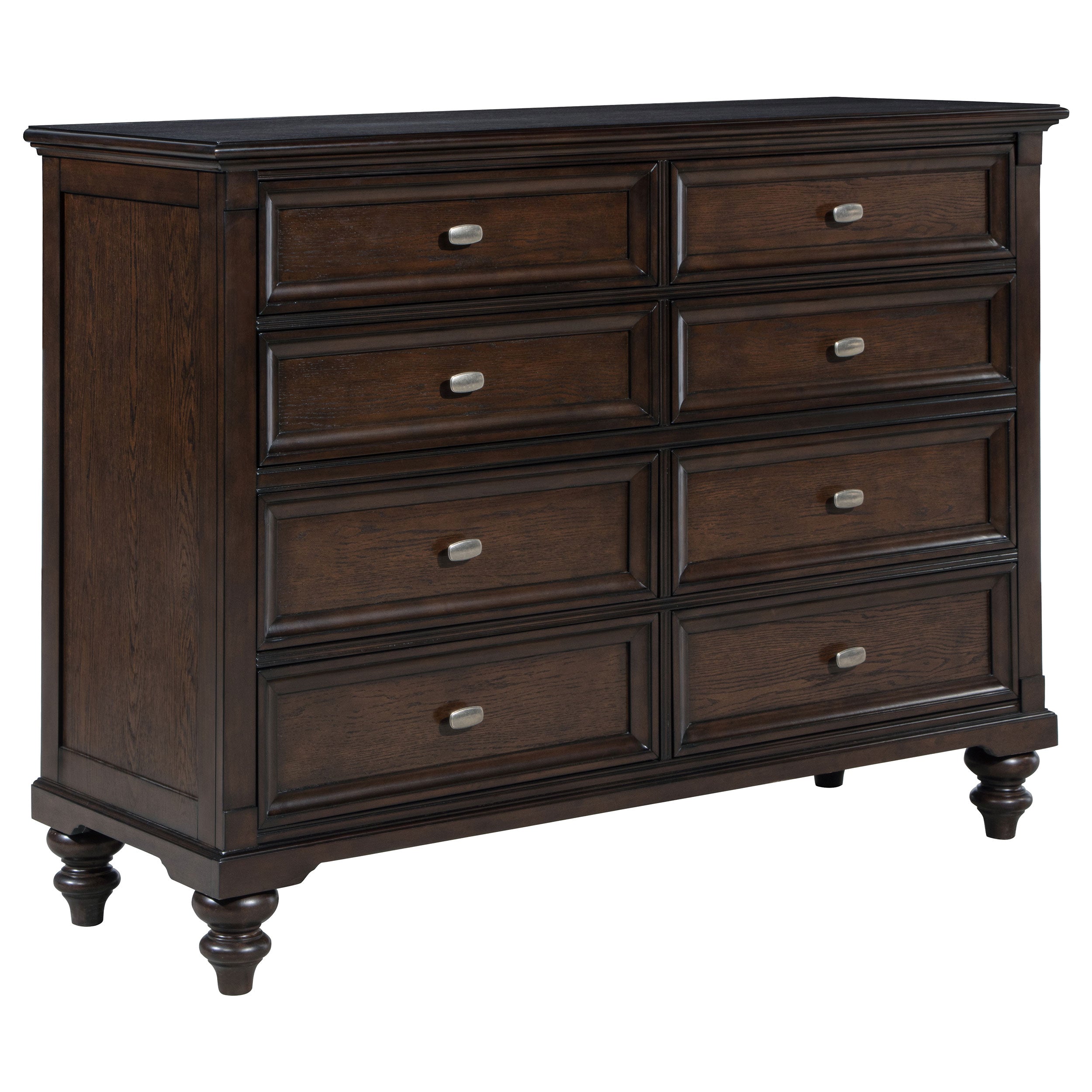 Devon  Bedroom Set Wine Red and Dark Oak