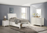 Selena Storage Bedroom Set with Sleigh Headboard Buttermilk