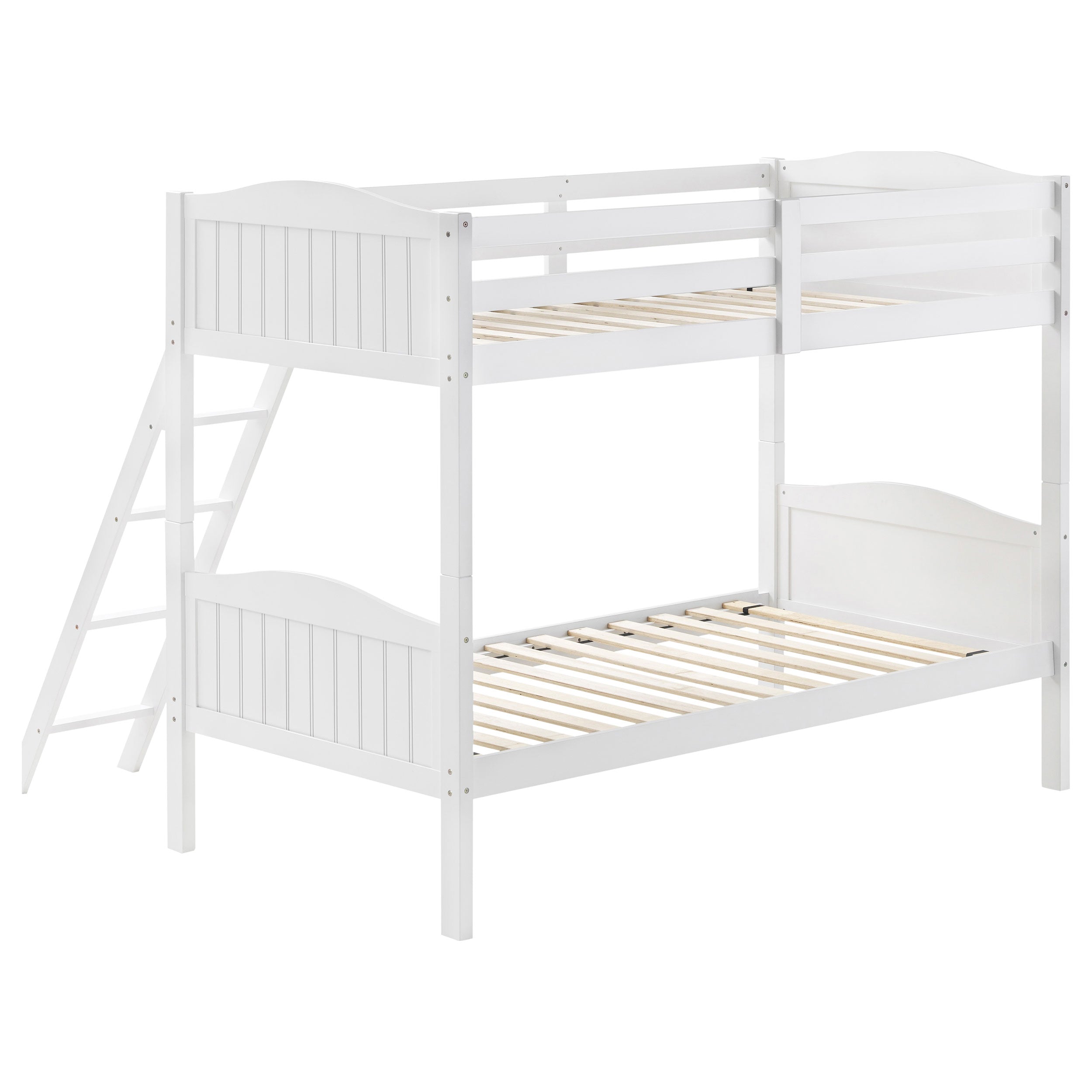 Arlo Twin Over Twin Bunk Bed with Ladder Espresso