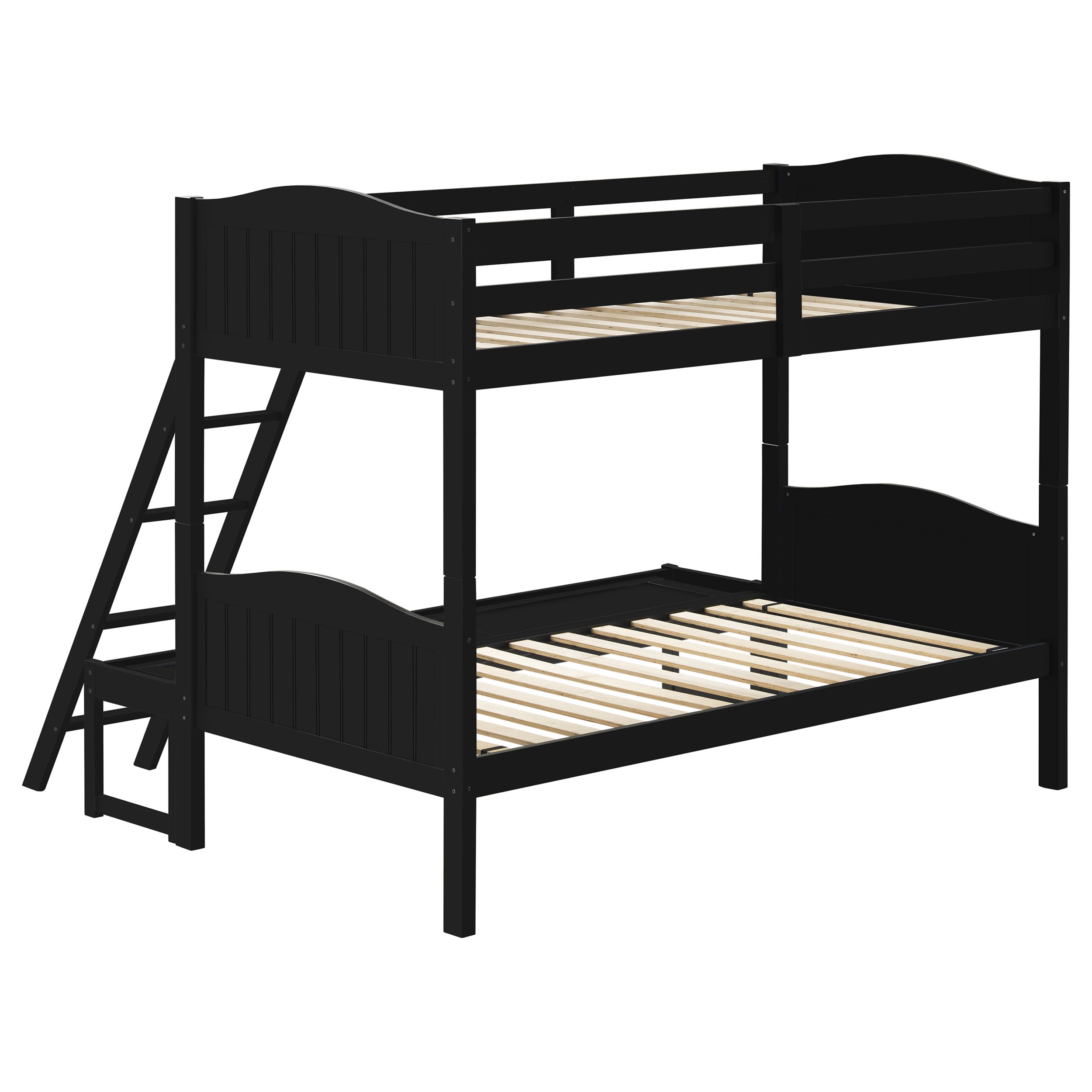 Arlo Twin Over Twin Bunk Bed with Ladder Espresso